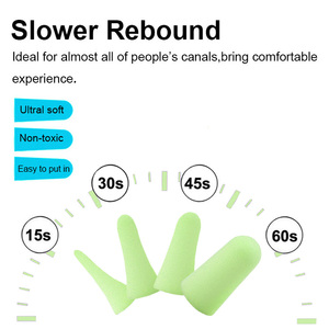 سدادات أذن مخصصة سدادة أذن 38dB سدادة أذن إسفنجية لتقليل الضوضاء سدادات أذن يمكن التخلص منها - Product Image 4