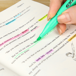 Gxin-Juego de rotuladores personalizados para dibujo de niños, punta de cincel multicolor con clip, rotulador fluorescente - Product Image 4