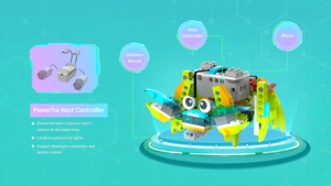 Набор строительных блоков Makerzoid для парового программирования, робот-мастер (стандарт), управляемый приложением, кодирующий робот для детей - Product Image 3