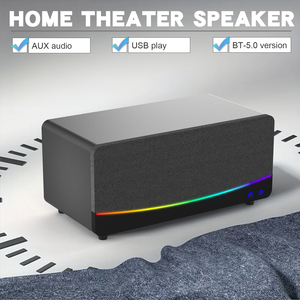 Cyboris-Barra de sonido de TV para cine en casa, altavoz vintage de dientes azules 2,1, sistema de sonido de cine en casa, barra de sonido de madera, subwoofer inalámbrico auxiliar, 5,3 - Product Image 2
