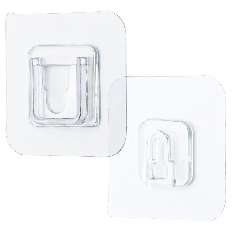 Colgador de ganchos de pared adhesivos de doble cara Gancho de ventosa transparente Ganchos de pared adhesivos de doble cara