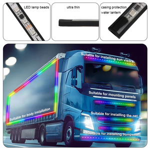 LED 24V ไฟวิ่งกลางวันสําหรับรถบรรทุก 1/1.2/1.5/1.8/2/2.4M สีสัน LED Light Strip สําหรับรถบัสบรรยากาศ Light - Product Image 5