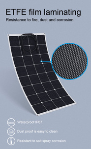 <span class=keywords><strong>120W</strong></span> 20.8V ETFE Sunpower细胞绿色能源光容电半柔性太阳能电池板电力游艇汽车露营车RVs船