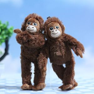 Kawaii 18cmチンパンジーフィギュアおもちゃソフトコットンとPVC漫画動物かわいいモンキーぬいぐるみボックスで誕生日