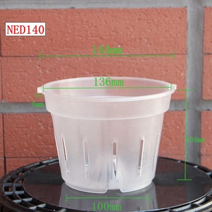 กระถางกล้วยไม้ใสกระถางต้นไม้พร้อมจานรอง4.8นิ้ว5.7นิ้ว6.4นิ้ว7นิ้ว - Product Image 6
