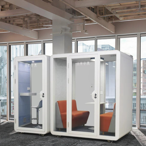 ห้องโดยสารอินเตอร์คอมสองคนทันสมัย, 37dB ดีไซน์โมดูลโมดูลโมดูลกันเสียงติดตั้งได้อย่างรวดเร็วสำหรับบ้านสำนักงานและออฟฟิศ - Product Image 3