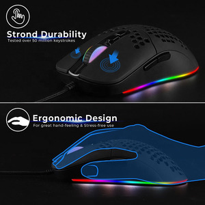 OEM 7D cablato USB Gaming Mouse 4800 DPI programmabile retroilluminato LED con LOGO personalizzato all'ingrosso della fabbrica per Computer - Product Image 6