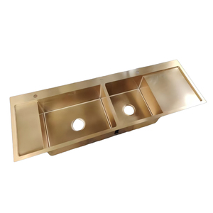 定制手工不锈钢水槽，双面双板 - Product Image 1