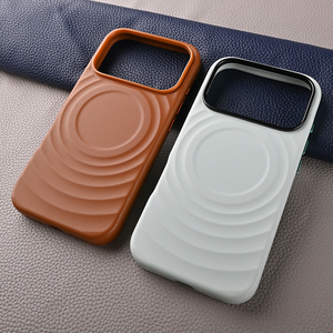 カバーケースシングルカラースキンパターン波状PUレザーiPhone 17 air Pro Max低MOQ - Product Image 2
