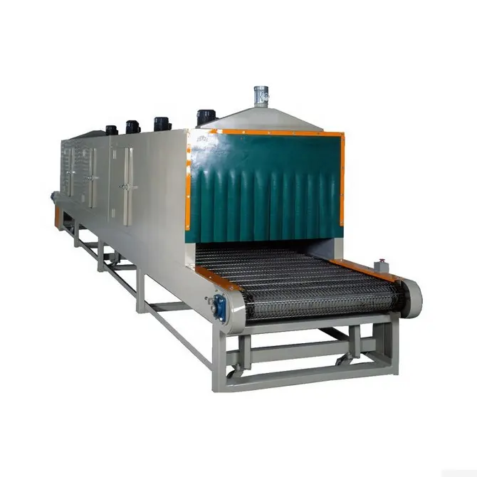 Equipo deshidratador de secado de correa de microondas tipo túnel transportador para deshidratación de plantas herbáceas