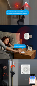Sistema de alarma de seguridad para el hogar, Sensor de puerta con movimiento PIR, Wifi, aplicación Tuya, 433MHz, Kit de Sensor de sistema de alarma Compatible con Alexa y Google - Product Image 3