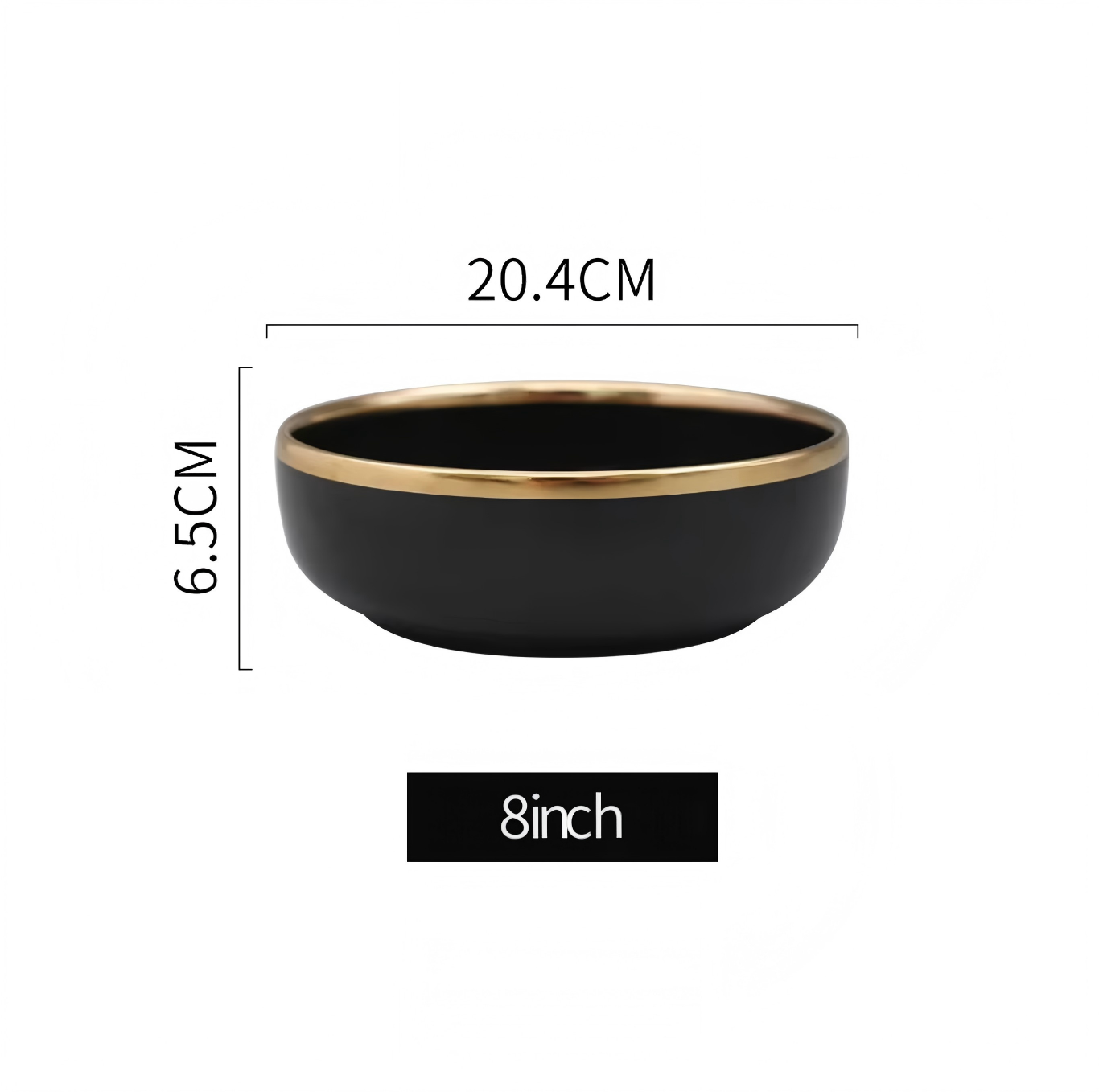 8 inch black