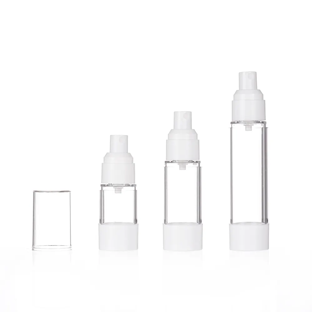 Hete Verkoop Luxe Als Plastic Spuitpompfles 15Ml 30Ml 50Ml Luchtloze Fles Voor Cosmetisch Gebruik