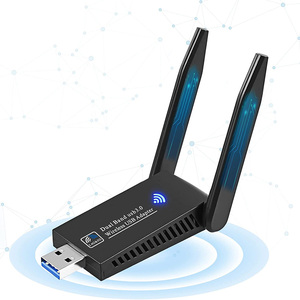 1300Mbps WiFi adaptörü USB 3.0 çift bant 5GHz/2.4GHz kablosuz ağ adaptörü 2 antenler MU-MIMO WiFi güvenlik cihazı windows ve Mac OS - Product Image 2