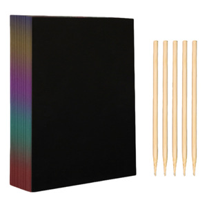 Bán buôn sáng tạo Scratch-off giấy nghệ thuật cho thấy tuyệt đẹp mảnh của nghệ thuật sau khi loại bỏ mực nghệ thuật cung cấp - Product Image 5