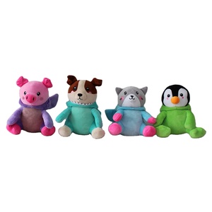 Toptan yüksek kalite sevimli dolması domuz/köpek/kedi/penguen W/ <span class=keywords><strong>Narwhal</strong></span>/köpekbalığı/fil/kurbağa giysi yumuşak peluş bebek hayvan peluş oyuncak