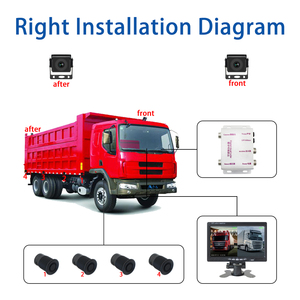 Pantalla de 7 pulgadas, sistema de cámara de visión trasera de 2 canales para cámara de camión con Sensor de aparcamiento Digital, sistema de cámara 1080, Ayuda de marcha atrás para coche - Product Image 2