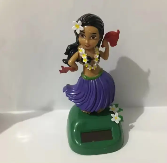 YDM Boneca automática de energia solar decoração bobble head dança hula menina para painel do carro