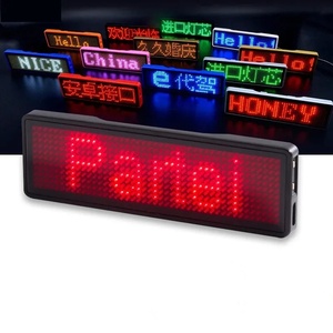 Rechargeable Bt Digital <strong>LED</strong> Badge DIY Programmable Scrolling Mini <strong>LED</strong> Name Tag <strong>LED</strong> Display Languages Badge Module - Product Image 4