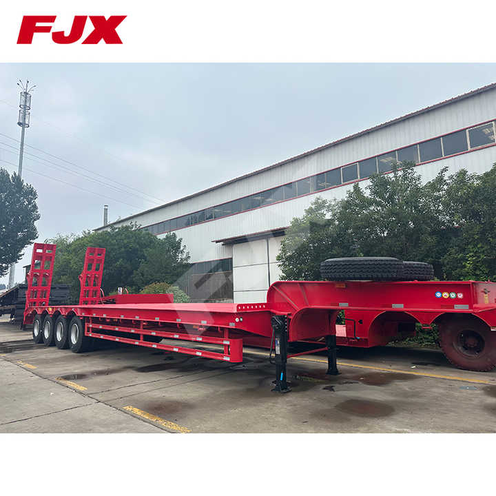 Fornecimento Direto Da Fábrica Venda Quente Heavy Duty Gooseneck 4 Eixos 80T Cama Baixa Semi-reboque Para Venda