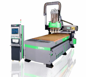 Heavy Duty Automatic <strong>CNC</strong> <strong>Router</strong> Liner Motor Drive ATC Nesting Features New Condition PLC Gear Core Easy <strong>Loading</strong> <strong>Unloading</strong> - Product Image 1
