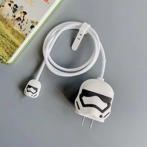 3D สายเคเบิลกันกระแทกดีไซน์การ์ตูนนักบินอวกาศ4อิน1สายป้องกันสำหรับ Apple 18W 20W ฝาครอบอะแดปเตอร์ - Product Image 3