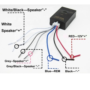 Altavoz RCA de 50W y 1A para coche, Adaptador convertidor de salida de alto a bajo nivel, reajuste, caja electrónica de efectos de graves