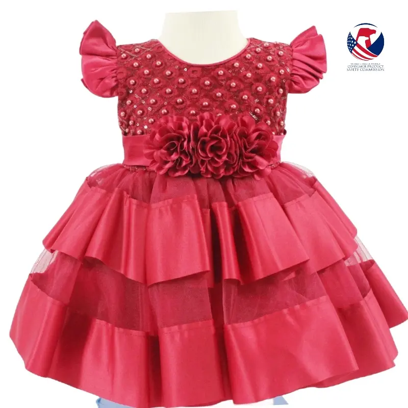 Shelmin 2023 Spring Dress for Kids Tutu Dresses for Girls Kids Dress Kids Frock Girl Wear Party Children Princess Full