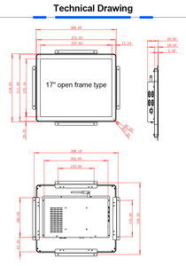 Marco abierto de 17 pulgadas para interiores, pantalla led lcd, panel tft, vga, tv, dc 12v - Product Image 6