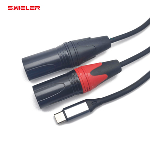 Adaptador convertidor USB C o tipo C a Xlr, USB tipo C a Xlr, salida macho de 3 pines, amplificador estéreo, consola mezcladora, Cable de Audio USB - Product Image 1