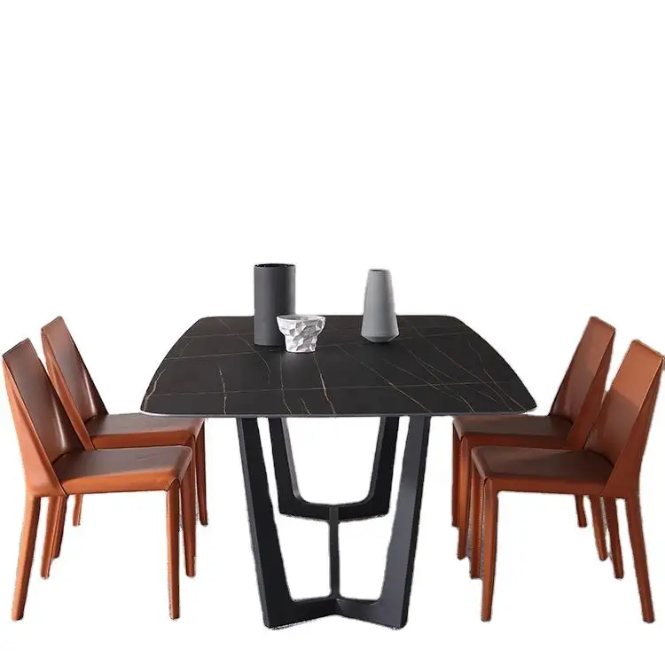 Norse sözleşmeli ve çağdaş küçük aile 6 aile yemek odası takımı özel mobilya malzeme yemek masası seti