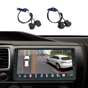 Cámara panorámica de 360 grados con 6 sensores de estacionamiento inverso Pantalla Android de 9 pulgadas caja negra Universal 360 sistema de cámara de coche - Product Image 1