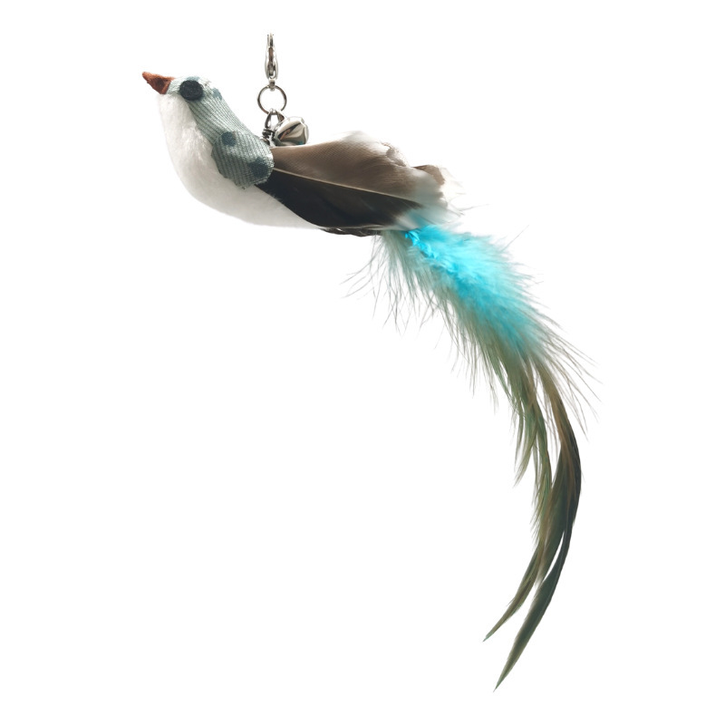 attache oiseau cyan