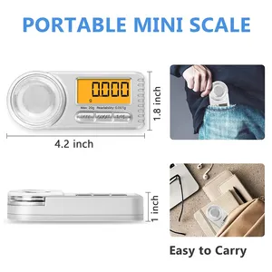 2025 Xách Tay Cân Bằng 0.001G Độ Chính Xác Mini Kỹ Thuật Số Cân Trọng Lượng Kỹ Thuật Số Túi Đồ Trang Sức Quy Mô Cho Kim Cương Có Trọng Lượng Quy Mô - Product Image 3