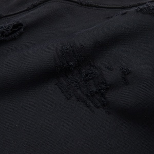 High Quality Washed Distressed Zip <strong>Open</strong> Sweatshirt Panel Embroidered Men's Hoodies and Sweatshirts - Product Image 4