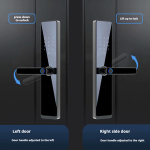 2025 akıllı alüminyum solak güvenlik ekranı kapı kilidi Tuya TTLock anti-hırsızlık tuş takımı anahtarsız giriş WiFi için ev iç - Product Image 4