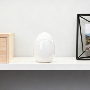 Lọ gốm hình trứng màu trắng, đồ trang trí trang trí nhà cửa, chất liệu bền chắc, bảo hành 3 năm - Product Image 5