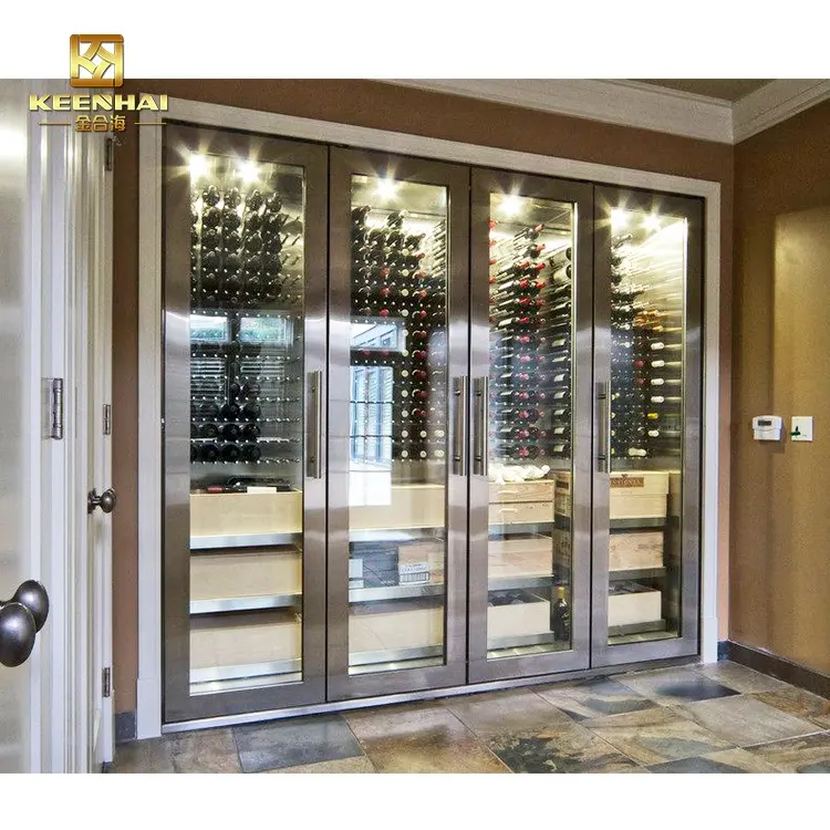 Keenhai Modern Wine Bar Storage Cabinet Bespoke Cooling Whiskey Metal Storage Mirrored Steel for Living Room Entryway