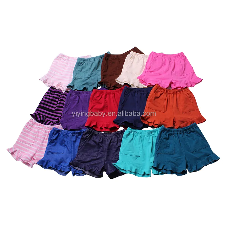 2024 new design Children's shorts simple newborn bloomers elastic waist tie cotton girls casual shorts