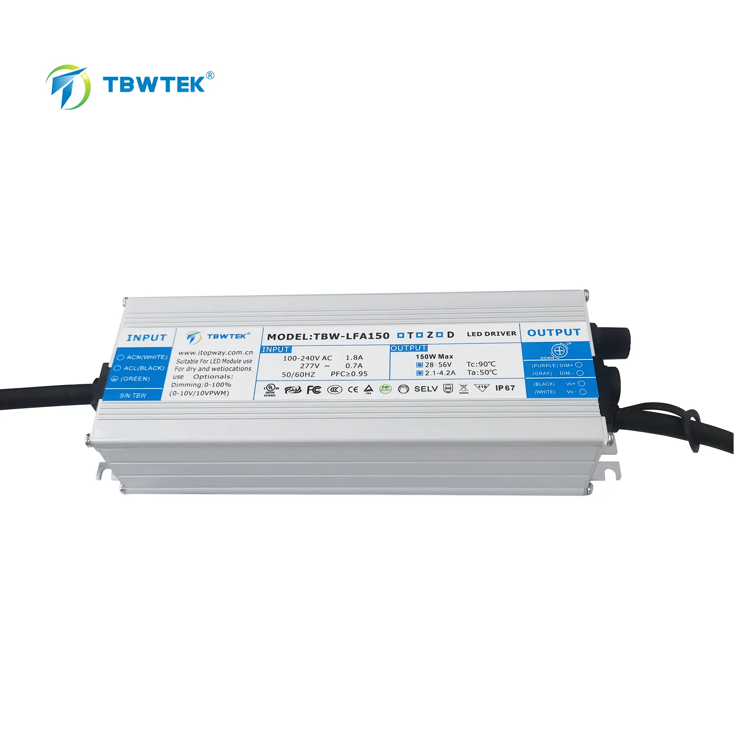 TBWTEK hoch PF IP67 lineare wasserdichte 12 V 60 W 80 W 100 W 120 W 150 W 200 W 500 W 600 W hochwertige 5-Jahres-Garantie Led-Stromversorgung