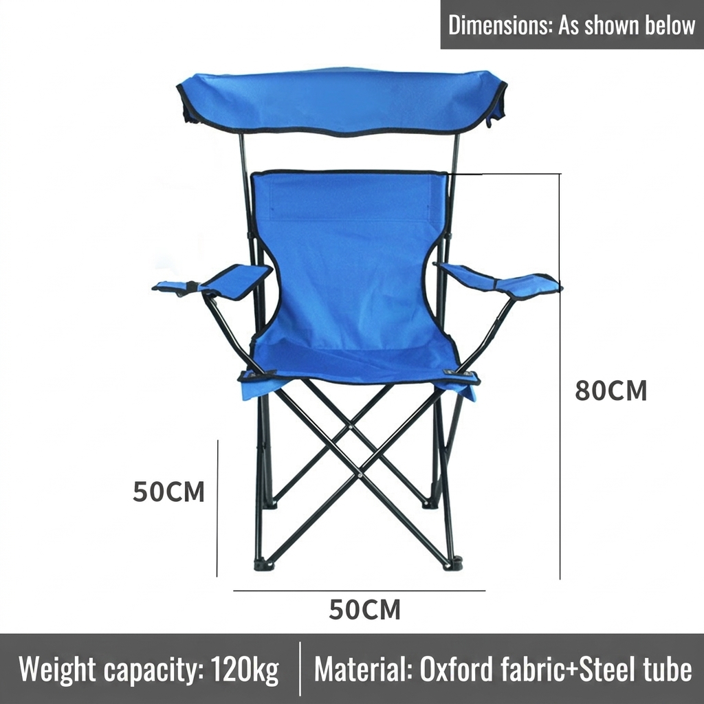 Armchair-dark blue-with awning