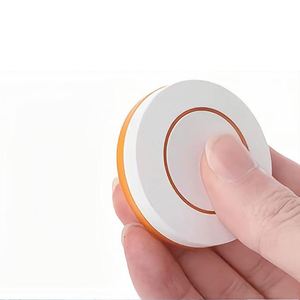 circular wireless <strong>remote</strong> <strong>control</strong> with <strong>one</strong> <strong>button</strong> easy to stick and wiring free alarm processor <strong>remote</strong> <strong>control</strong> - Product Image 1