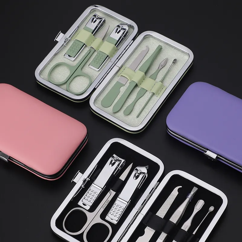 Best Selling Product Nail Supplies 7 Pcs Manicure Kit PU Leather Holster Manicure Pedicure Set Nail Tools Nail clipper Set