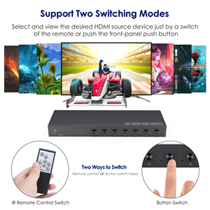 4K 1080P 7 en 1 puertos de salida Umschalter HDMI Switch 7x1 Video Switcher Selector Box - Product Image 3