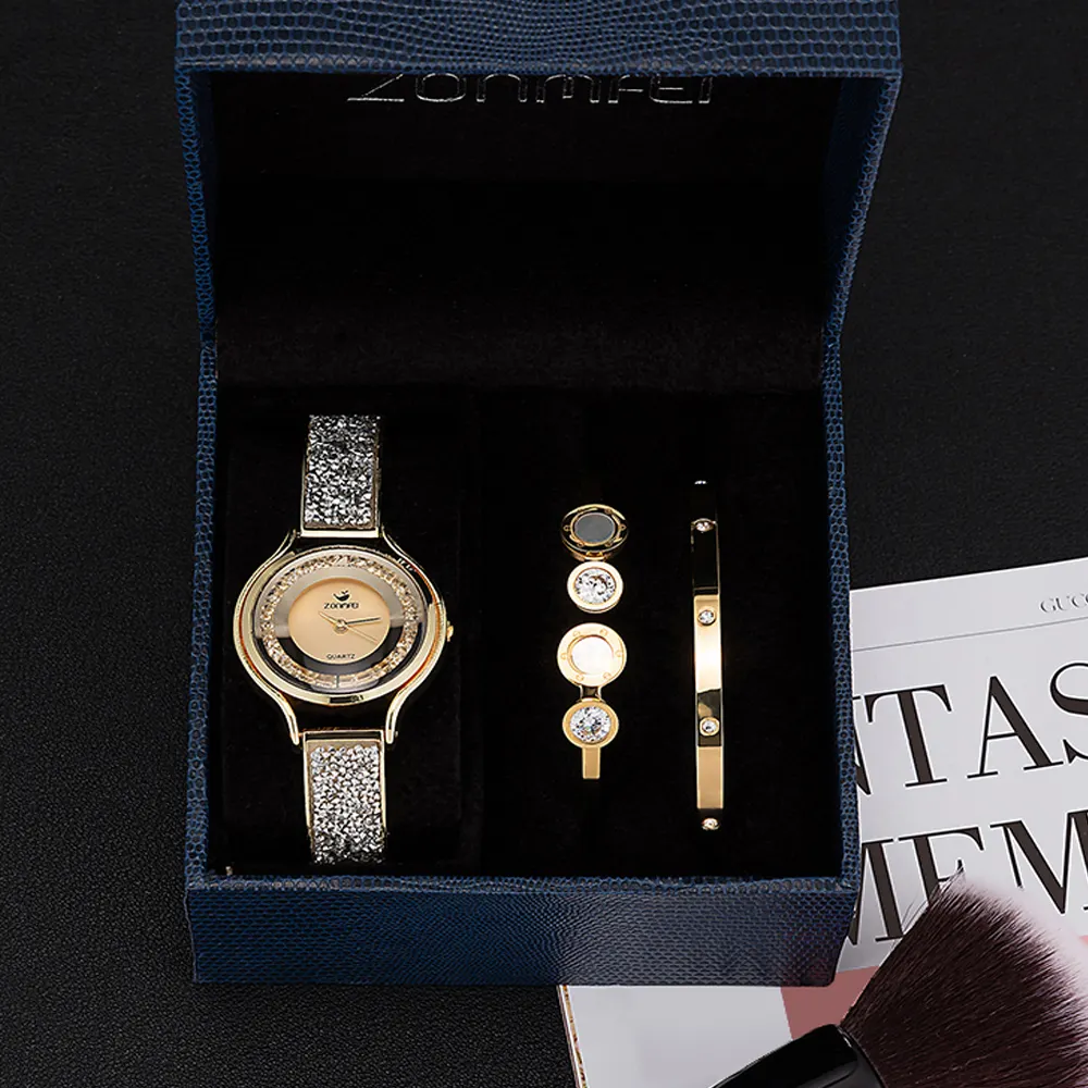 Yeni varış kuvars kol saati en popüler bayanlar izle hediye setleri kadın bilezikler ve saat seti