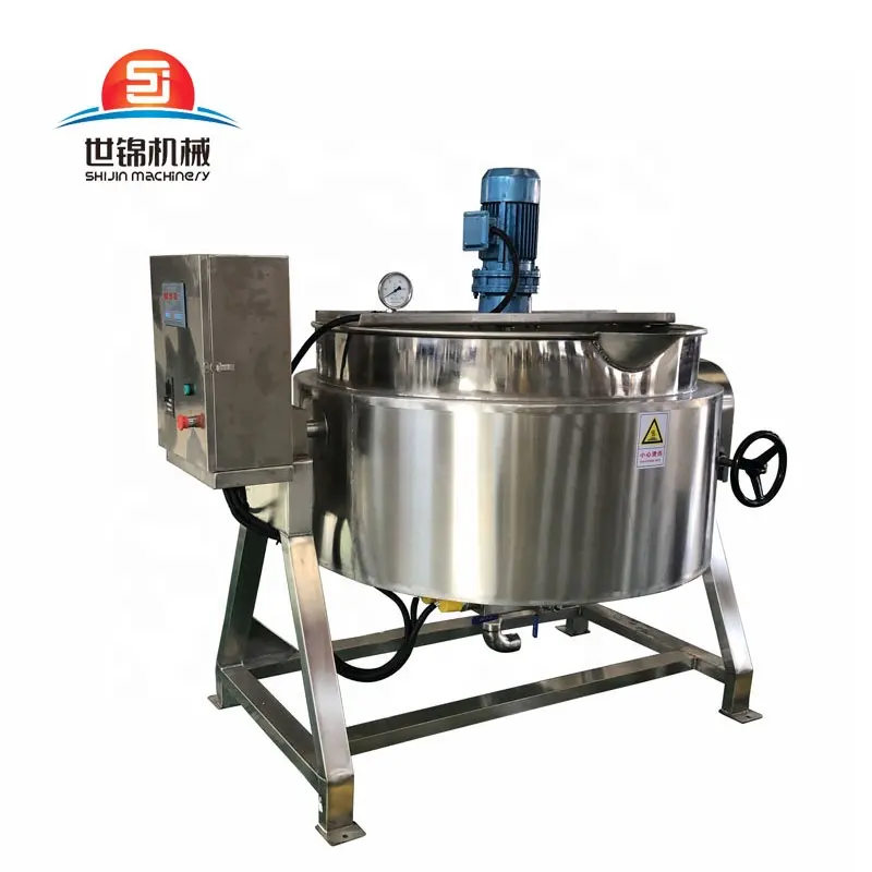 Commerciële Automatische Kookmixer Machine Elektrische Verwarming Mantel Waterkoker Met Mixer