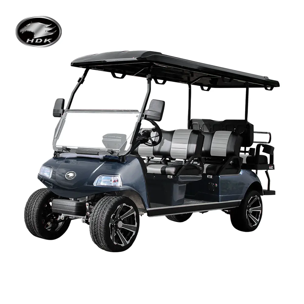 HDK gas Golf Cart 6 chỗ Xăng Câu lạc bộ xe 6 chỗ pin lithium off-road Buggy tham quan xe buýt điện Golf Cart