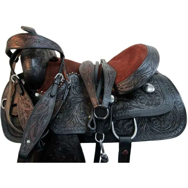 Fabrication en gros de qualité supérieure pour chevaux équestres siège complet sculpture sur selle de cheval fabricants d'Inde