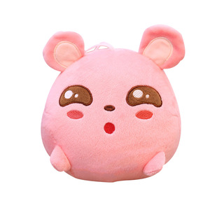 Işlemeli Logo ile hayvan peluş pamuk anahtarlık Unisex dolması anahtarlık küçük boy PP dolum - Product Image 1