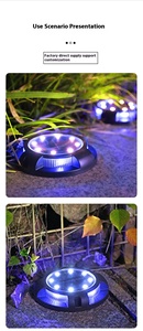 Dayanıklı IP67 güneş LED Disk işıkları açık bahçe yolu için sıcak beyaz dekoratif aydınlatma Powered GÜNEŞ PANELI ROHS sertifikalı - Product Image 4